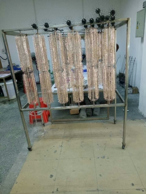 Paslanmaz Çelik Yaprak / Mobilya Parçaları Altın PVD Vakum Kaplama Makinesi