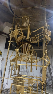 Özel Renkli Paslanmaz Çelik Metal Donanım Metal PVD Vakum Kaplama Makinesi