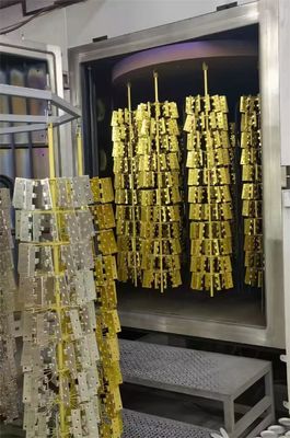 Dekoratif Tabakların Zemin Fayanslarına Uyumlu Altın Rengi PVD Vakum Kaplama Makinesi / Seramik Kaplama Makinesi