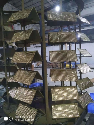 Dekoratif Cam Mozaik PVD Vakum Kaplama Makinesi Karo için Altın Kaplama Makinesi