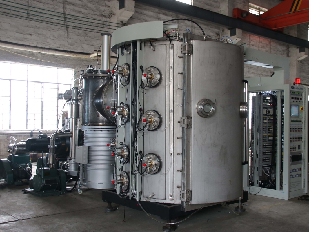 Parlak Metallik Parlak Paslanmaz Çelik Donanım Aksesuarı Altın için Çoklu Yaylı İyon Kaplama Makinesi